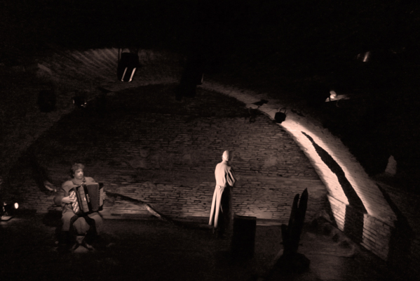 Didier Dulieux (à l'accordéon) et Jean-Pierre Tailhade. Cave Poésie, Toulouse.  © Carlos Medeiros