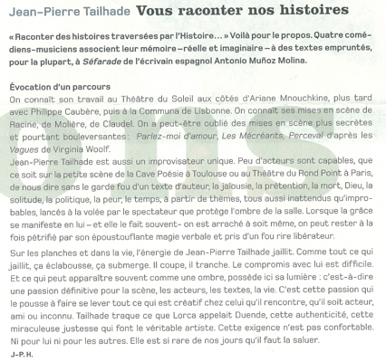 La Lettre du TNT novembre-décembre 2004.